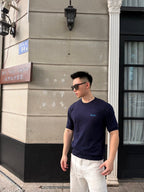 [VIP Exclusive] 2026 New Triangle Brand Logo Embroidered Short-Sleeved Jumper (AA619-A50)