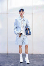 [VIP Exclusive] 2026 New Arrival: LY Embroidered Denim Shorts (BB839-A80)
