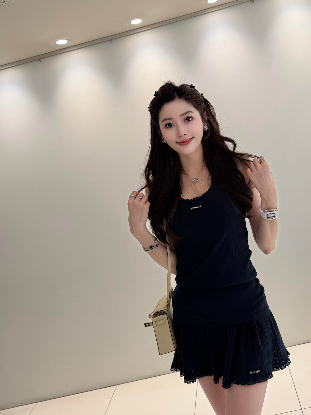 2026 Women’s MM Lace-Trimmed Tank Top (FF742)