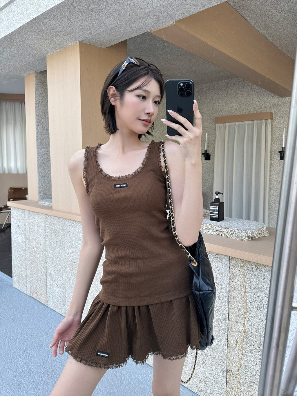 2026 Women’s MM Lace-Trimmed Tank Top (FF742)