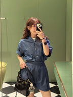 2026 Women’s Triangle Brand Denim Dress (DD121)