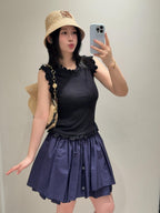 2026 Women’s Way Embroidered Ruffle Tank Top (DD129)
