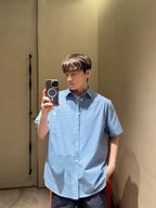 [VIP Exclusive] 2026 New Way Embroidered Check Short-Sleeved Shirt (AA628-A70)