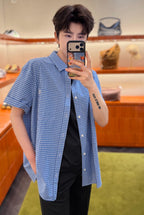 [VIP Exclusive] 2026 New Way Embroidered Check Short-Sleeved Shirt (AA628-A70)