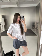 2026 Women's Triangle Brand Striped Embroidered Polo Shirt (FF752)