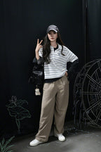 2026 Women's Triangle Brand Striped Embroidered Polo Shirt (FF752)
