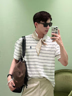 [VIP Exclusive] 2026 New Triangle Brand Logo Striped Polo Shirt (CC992-A60)