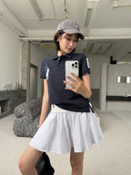 2026 Women's RL Embroidered Frill Short Dress (FF747)