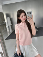 2026 Women's CD Badge Embroidered Polo Shirt (FF759)