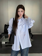2026 Women's CC Logo Striped Shirt (FF737)