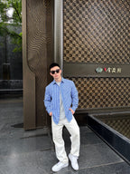 [VIP Exclusive] 2026 New Style Way Embroidered Checkered Shirt (AA647-B30)
