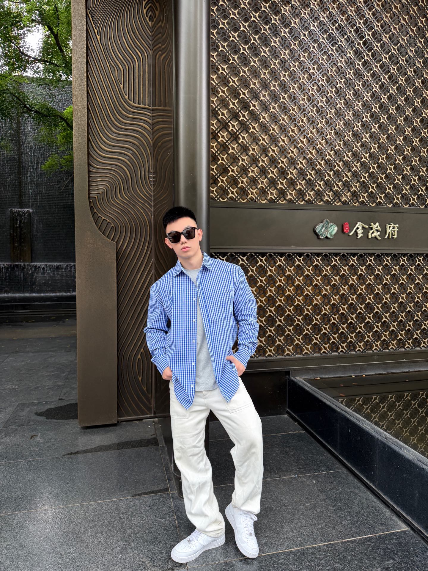 2026 New Style Way Embroidered Checkered Shirt (AA647-B30)