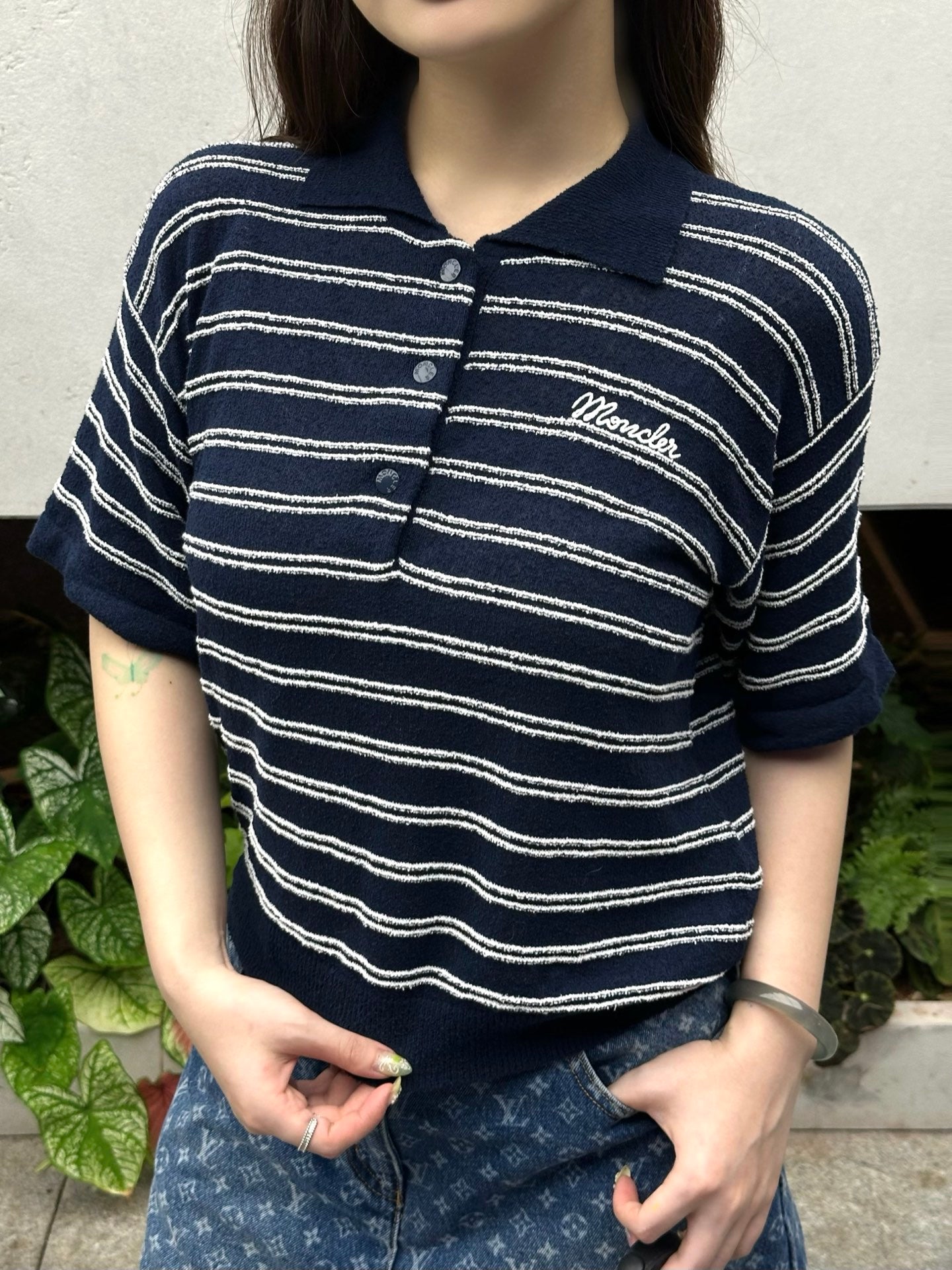 2026 Women's Mon Logo Polo Neck Knit Sweater (DD142)