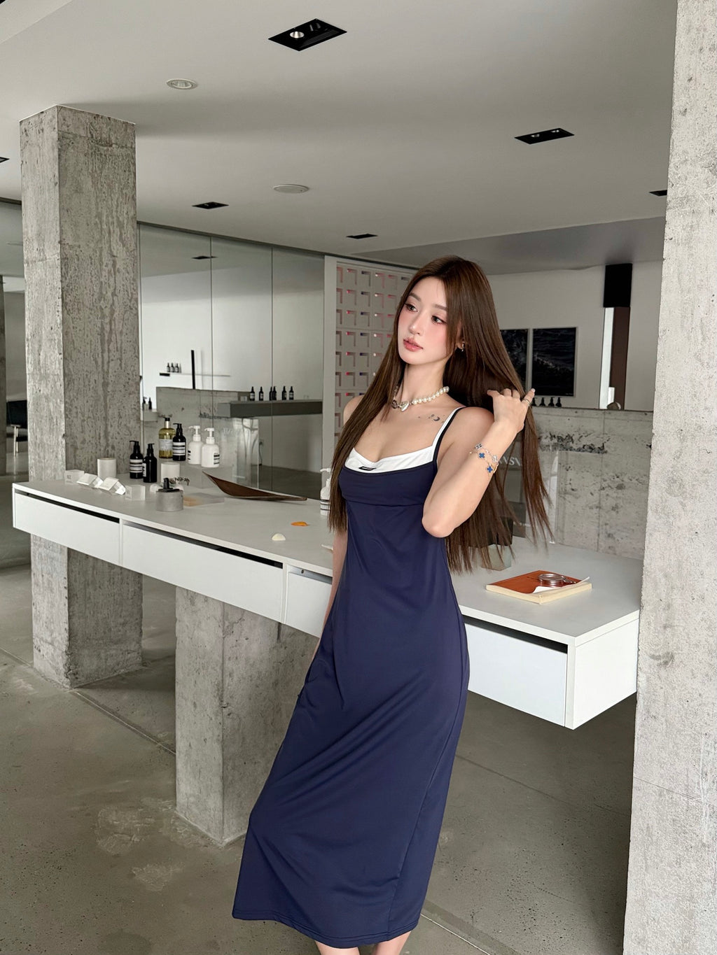 2026 Women's MM Color-Contrasting Dress (FF779)