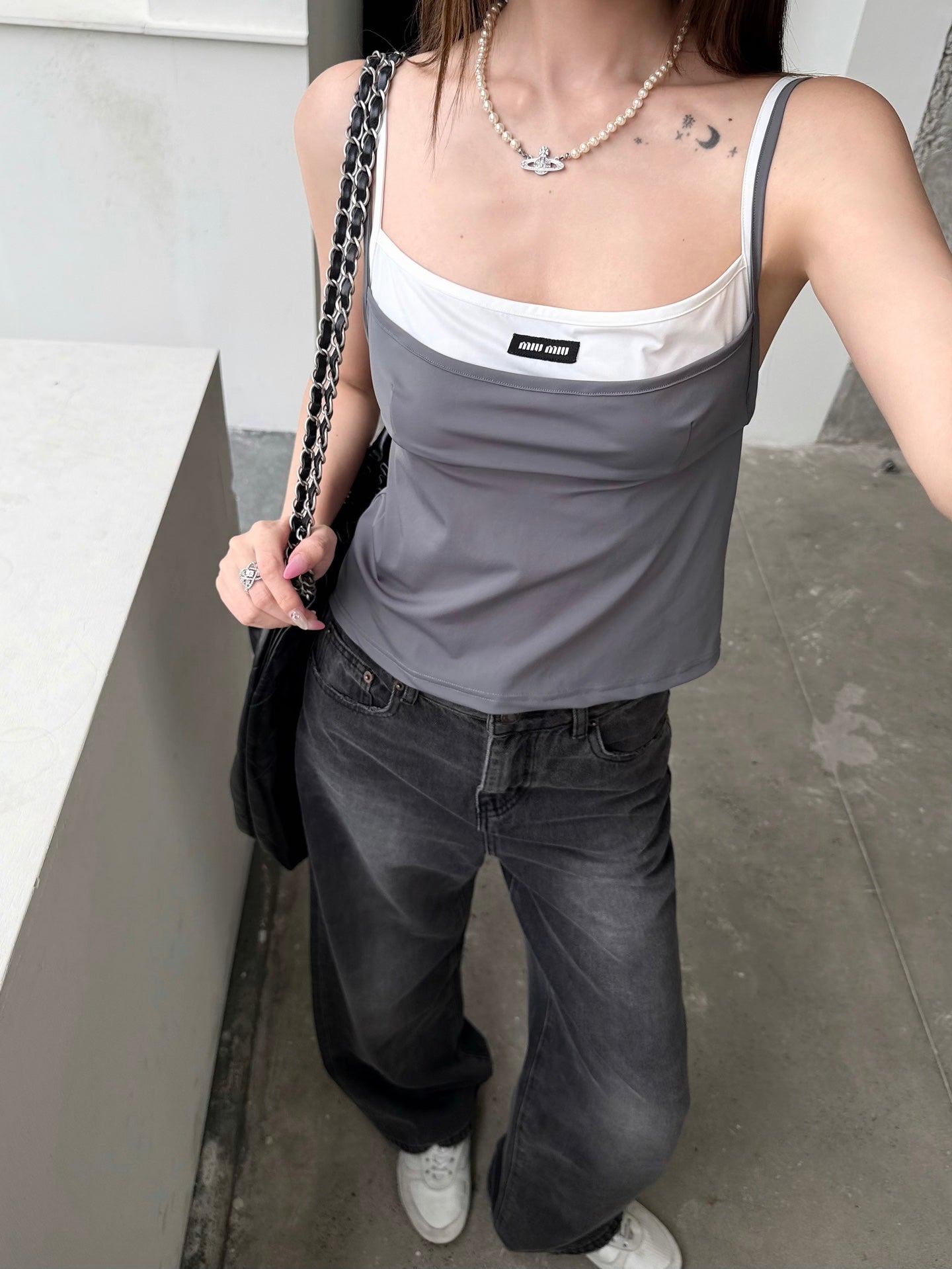2026 Women's MM Logo Color-Contrasting Bra (FF777)