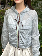 2026 Women's Triangle Brand Hooded Jacket (DD138)