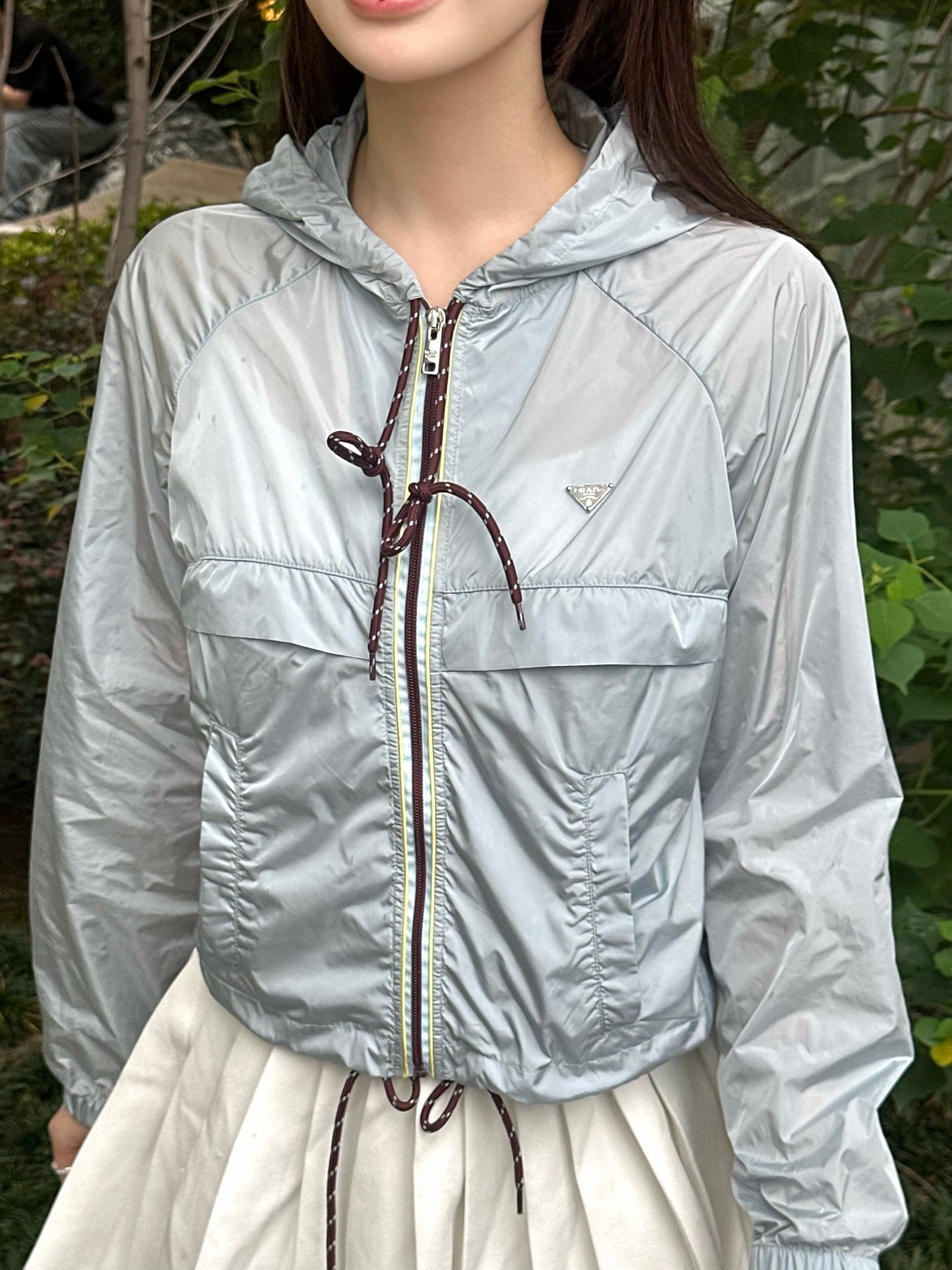 2026 Women's Triangle Brand Hooded Jacket (DD138)