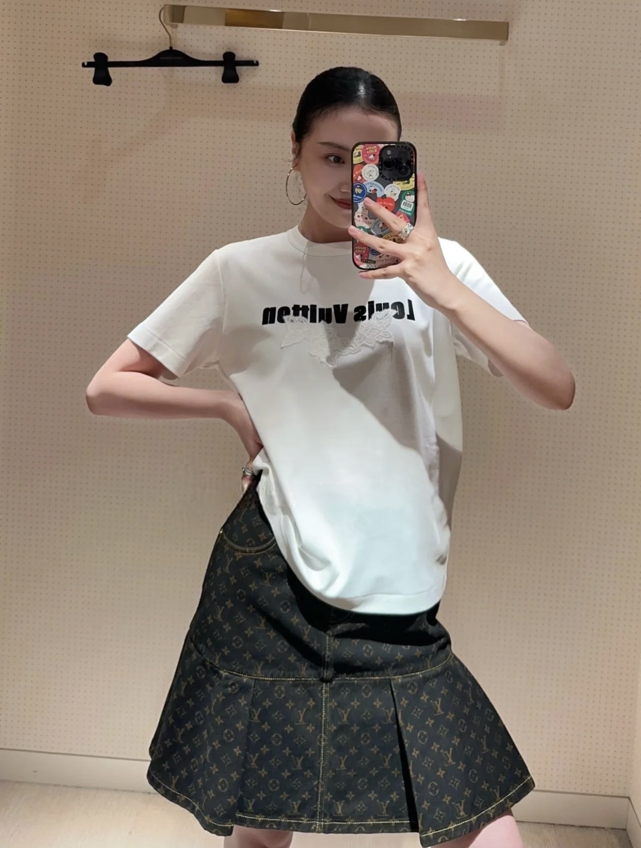 2026 Women's LY Label Lace Edging Short Sleeve (DD146)