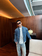 2026 New Style CD Embroidered Zipper Denim Jacket (BB865-B80)