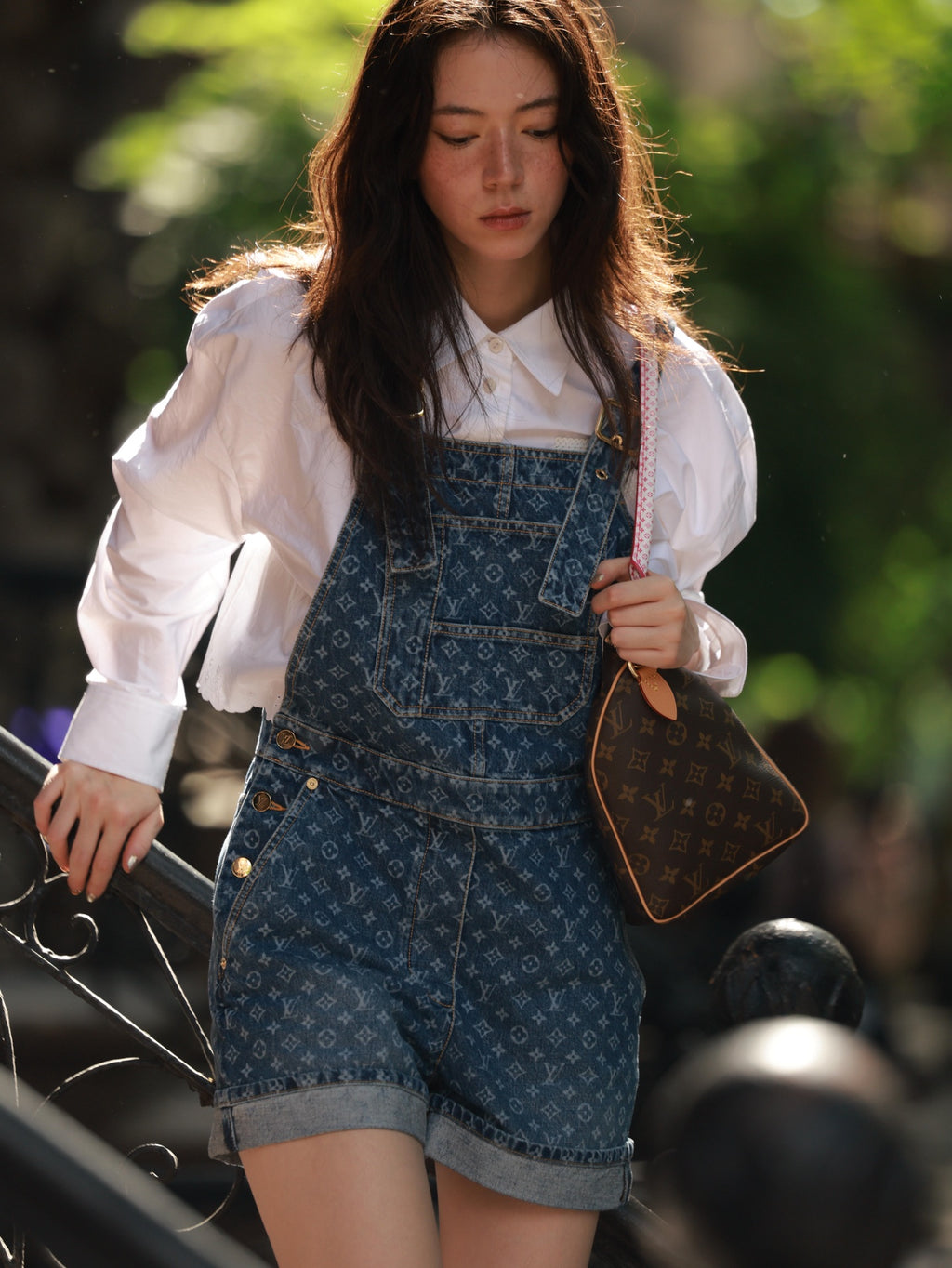 2026 Women's LY Full-Print Denim Overalls (EE441)