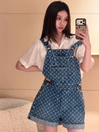 2026 Women's LY Full-Print Denim Overalls (EE441)