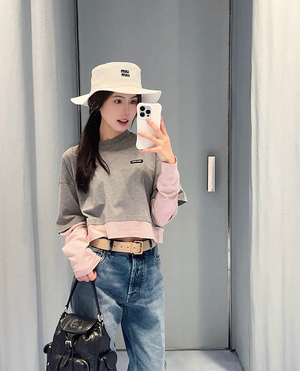 2026 Women's MM Logo Multi-color Long-Sleeved Shirt (FF803)