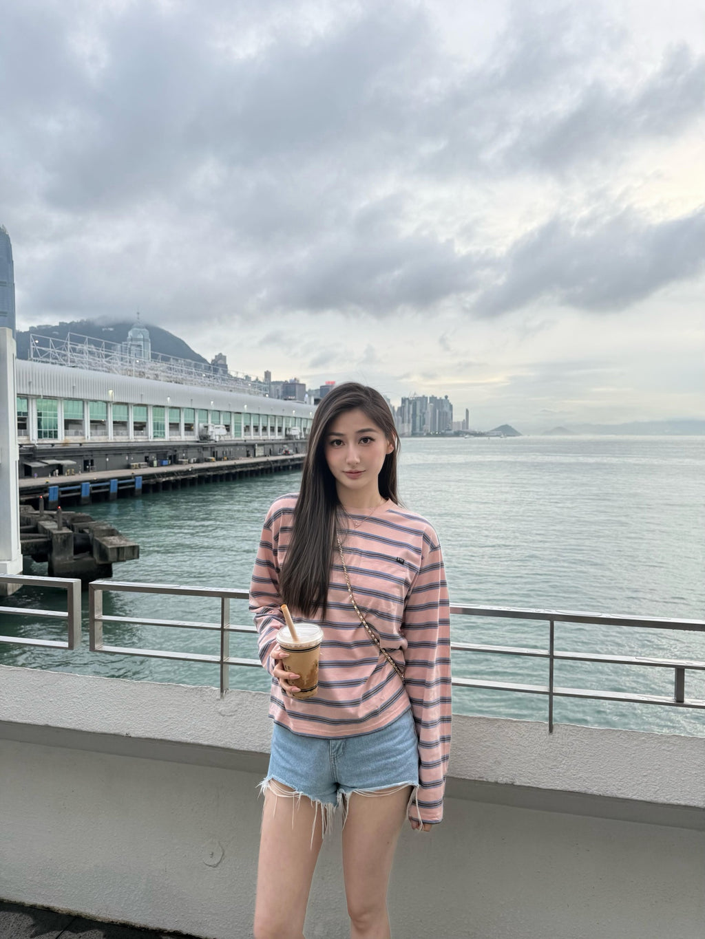 2026 Women's Triangle Brand Logo Striped Long-Sleeved (FF790)
