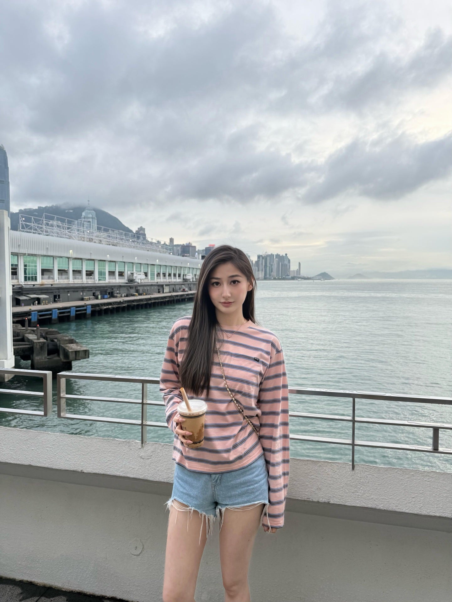 2026 Women's Triangle Brand Logo Striped Long-Sleeved (FF790)