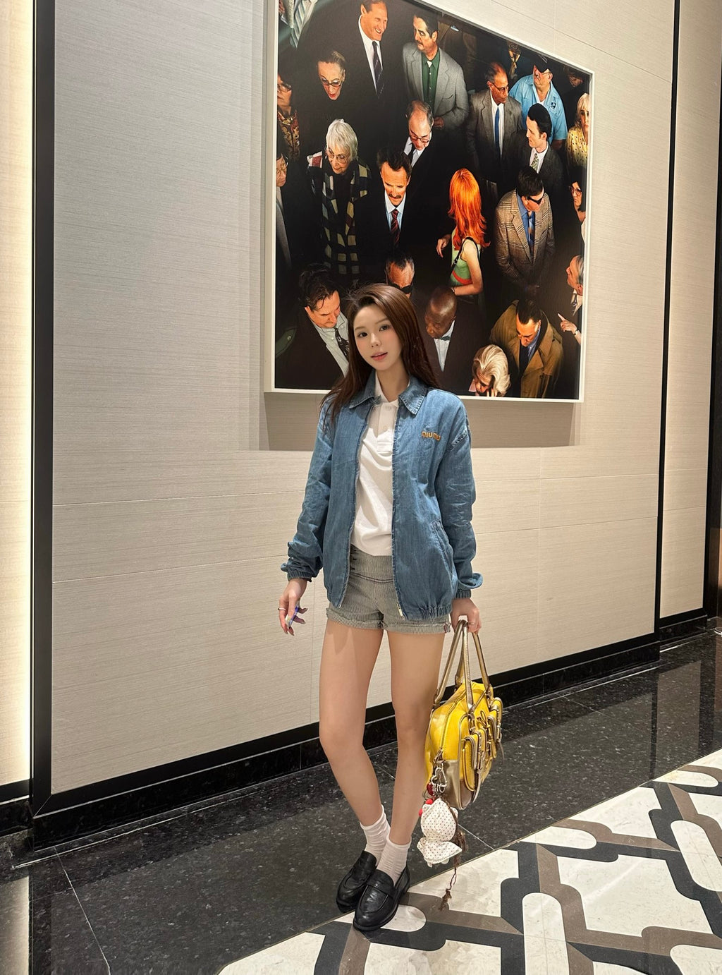 2026 Women's MM Embroidered Logo Denim Jacket (EE433)