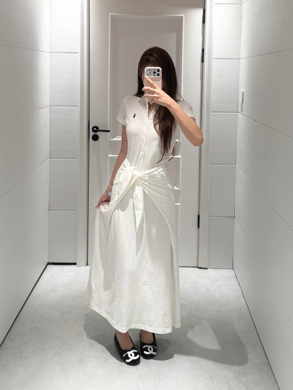2026 Women's RL Embroidered Polo Neck Dress (FF785)