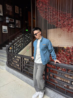 2026 New MM Embroidered Logo Denim Jacket (BB894-B65)