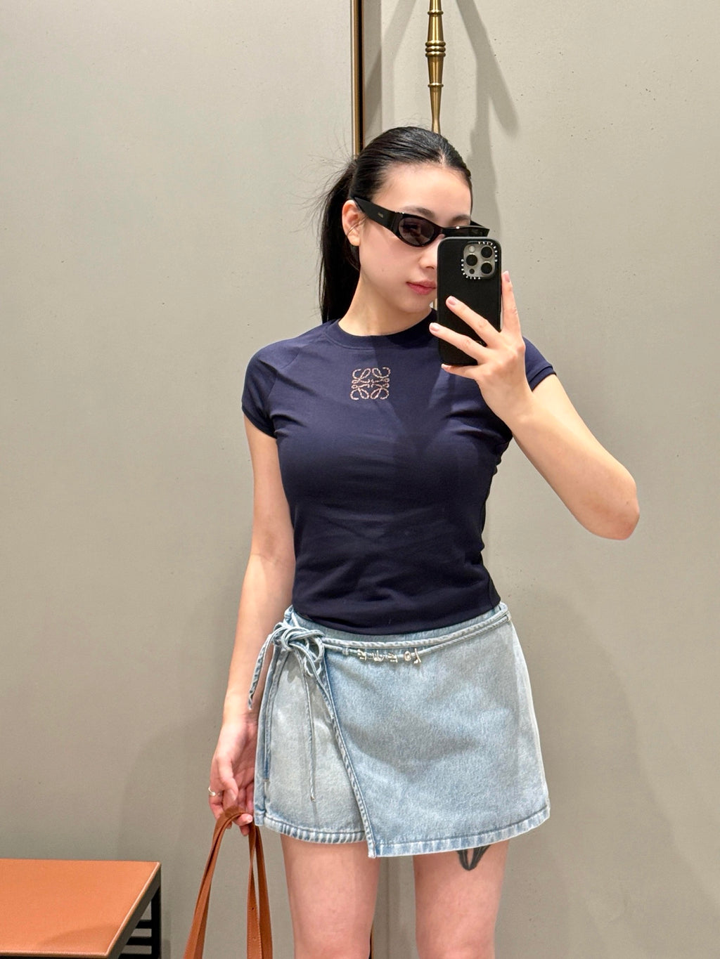 2026 Women's Way Letter Metal Denim Short Skirt (FF792)