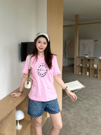 2026 Women's CD Embroidered Short Sleeve (DD168)