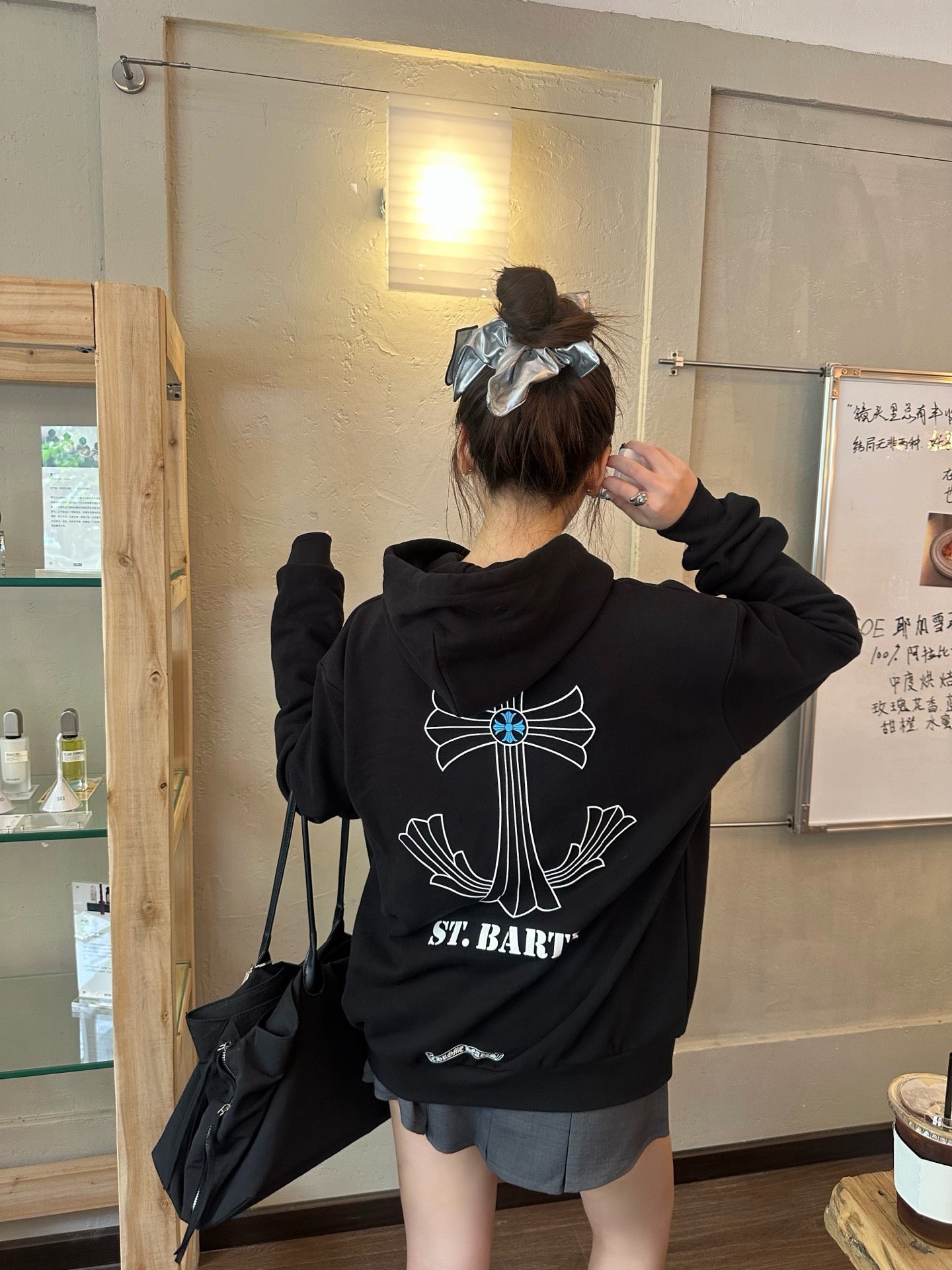 2026 Women's CH Cross-Design Printed Hooded Sweatshirt (DD158)