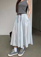 2026 Women's Triangle Brand Triangle Pattern Pleated Long Dress (FF770)
