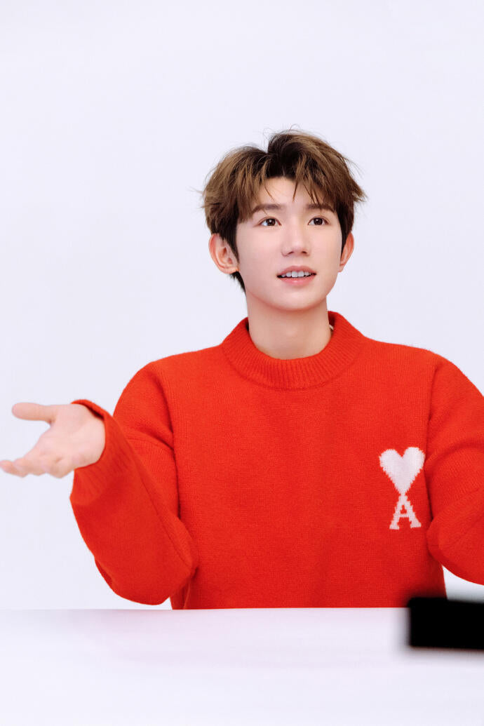 2026 New Model Heart A Heart Patterned Round-neck Sweater (25374-B15)