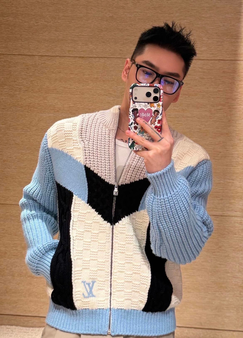 2026 New Model LY Embroidered Logo Plush Sweater Coat (AA629-C20)