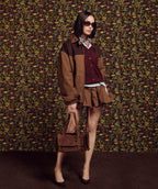 2026 Women's MM Logo Check Pattern Zip-Up Coat (FF800)