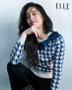 2026 Women's CD Butterfly Knot Peacock Pattern Plaid Sweater (DD144)