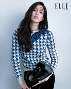 2026 Women's CD Butterfly Knot Peacock Pattern Plaid Sweater (DD144)