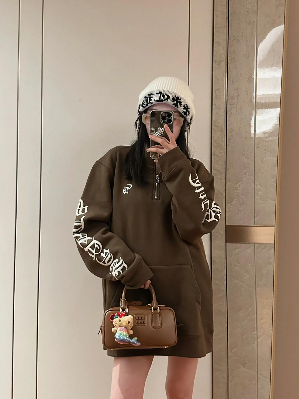 2026 Women's CH Embroidered Half-Zip Long-Sleeve (DD136)