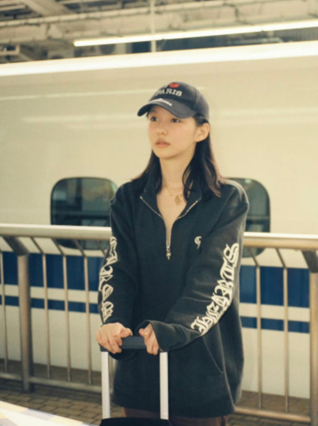 2026 Women's CH Embroidered Half-Zip Long-Sleeve (DD136)