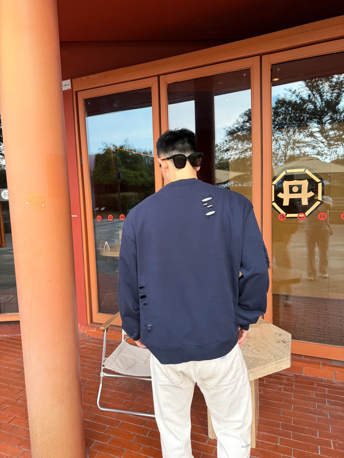 2026 New Model Acn Hole-Embossed Vintage Logo Sweatshirt (AA695-A90)