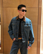 2026 New Model LY Leather Detail Pockets Denim Jeans (BB4018-B80)