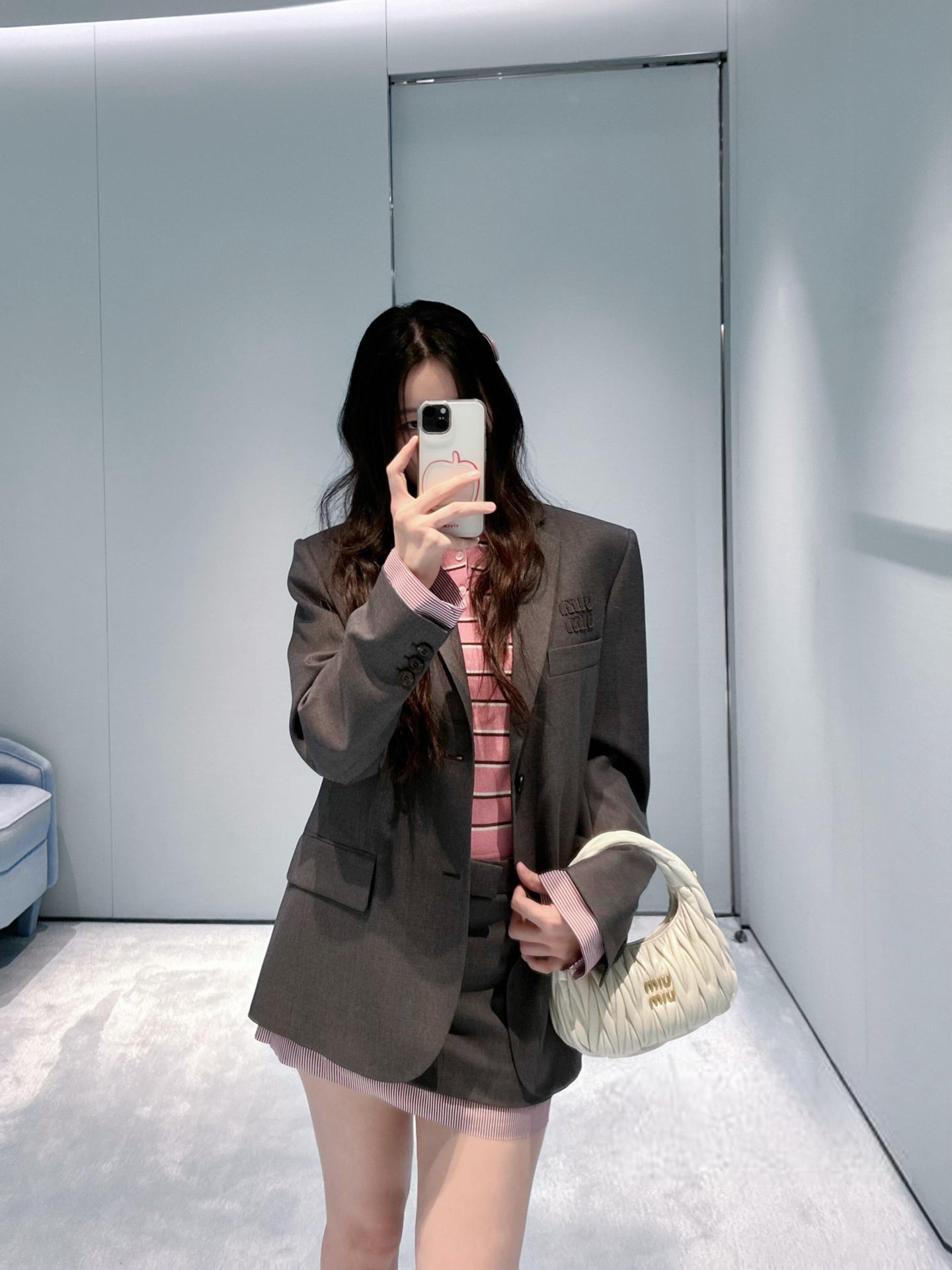 2026 Women's MM Logo Single-Piece Wool Suit (EE430)