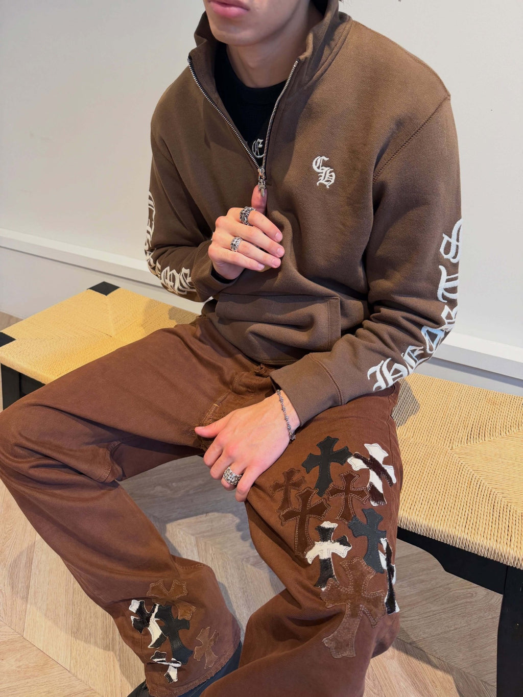 2026 New Model CH Embroidered Half-Zip Long-Sleeve (AA626-B35)