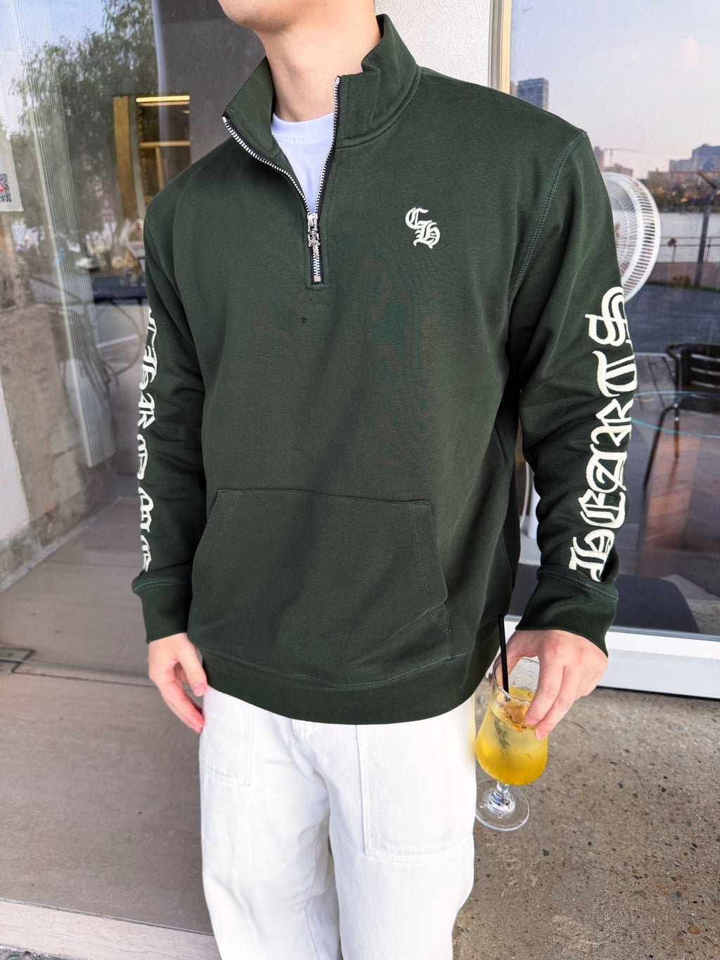 2026 New Model CH Embroidered Half-Zip Long-Sleeve (AA626-B35)