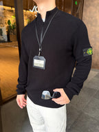 2026 New Model ST Badge Standing Collar Knit Sweater (AA1003-B10)