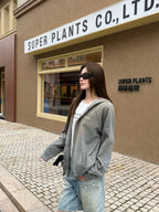 2026 Women's Acn Printed Weathered Logo Hooded Coat (FF782)