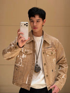 2026 New Model LY Blot Marked Denim Jacket (AA645-C35)
